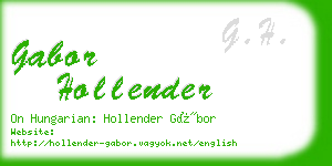 gabor hollender business card